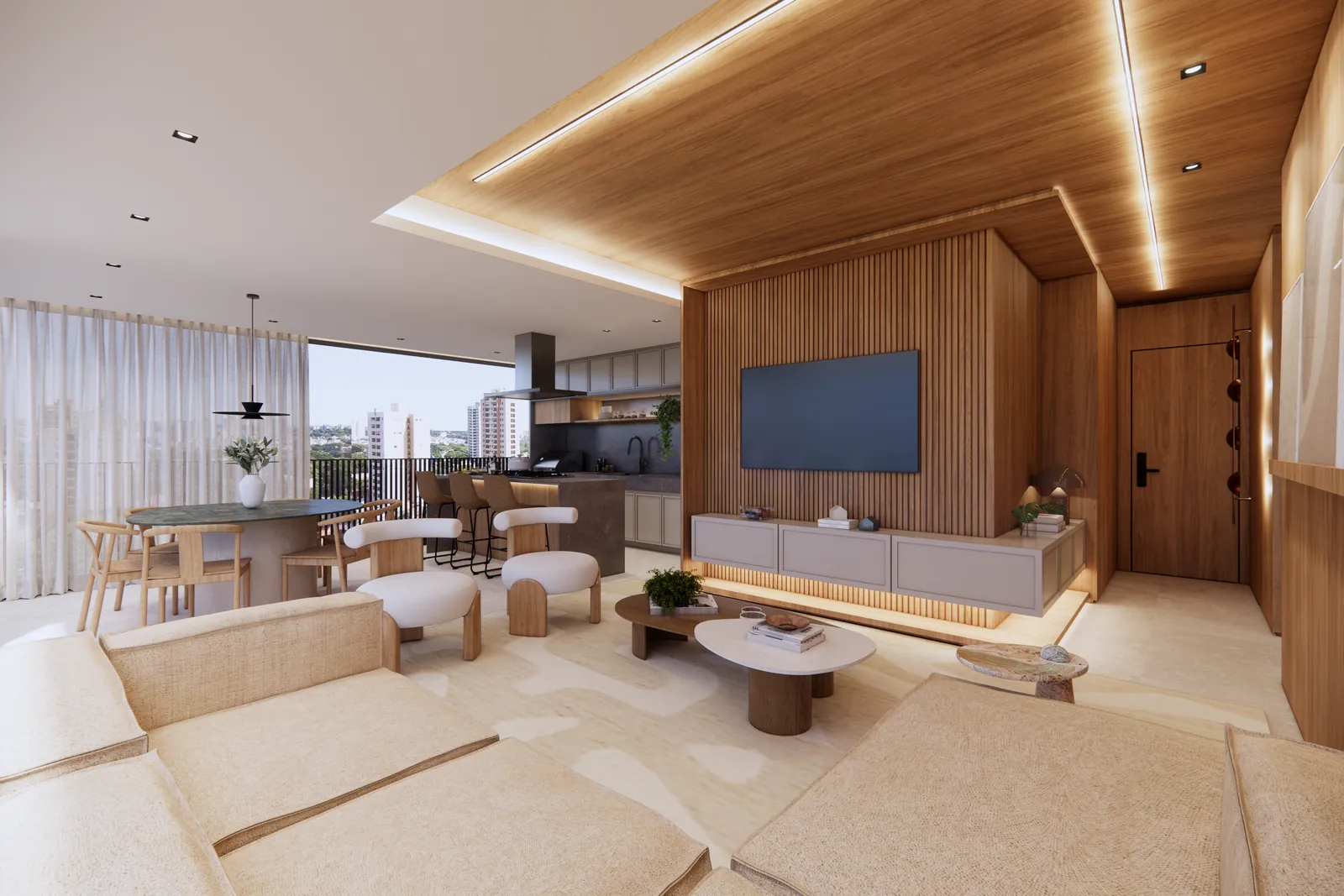 Ambiente do apartamento de 114 m²