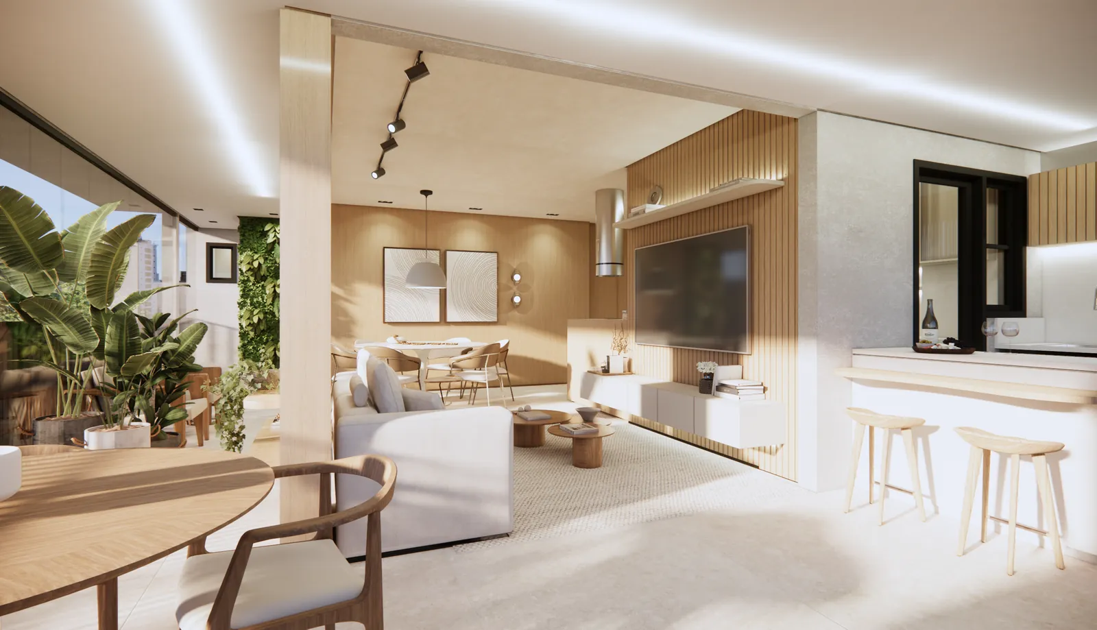 Ambiente do apartamento de 128 m²