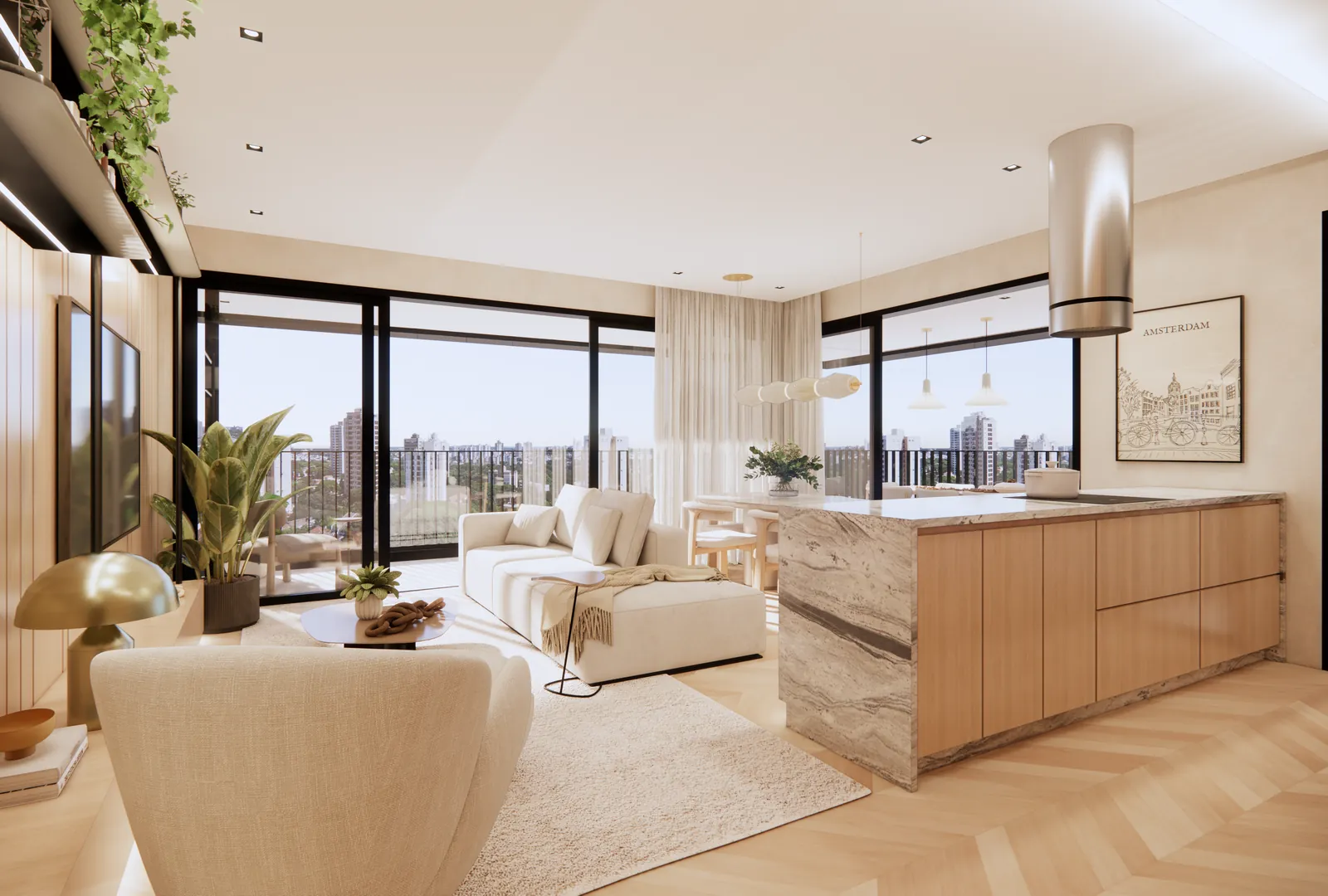 Ambiente do apartamento de 137 m²